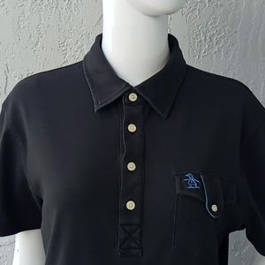Original Penguin Mens black Heritage Polo